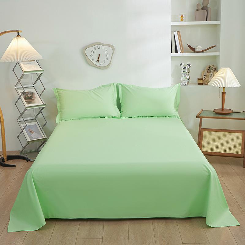 Nordic Minimalist Solid Color Cotton Bed Sheet and Duvet Cover Set (1.5m/1.8m) - Pure Cotton, 200x230 Cm
