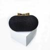 Pleated Butterfly Goose Egg Evening Bag Oval,Round Ladies Clutch Banquet Dress Chain Evening Bag