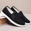 New Men's Cloth Shoes Breathable Printing Soft-soled Single Shoes Lazy One-pedal Black Cloth Shoes