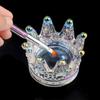 LOOTAAN Kronen Nagelpinselhalter Glas Maniküre Ausstellungsständer Acryl UV Gel Malpinsel Stifthalter Stiftablage Werkzeuge Präsentationsregal