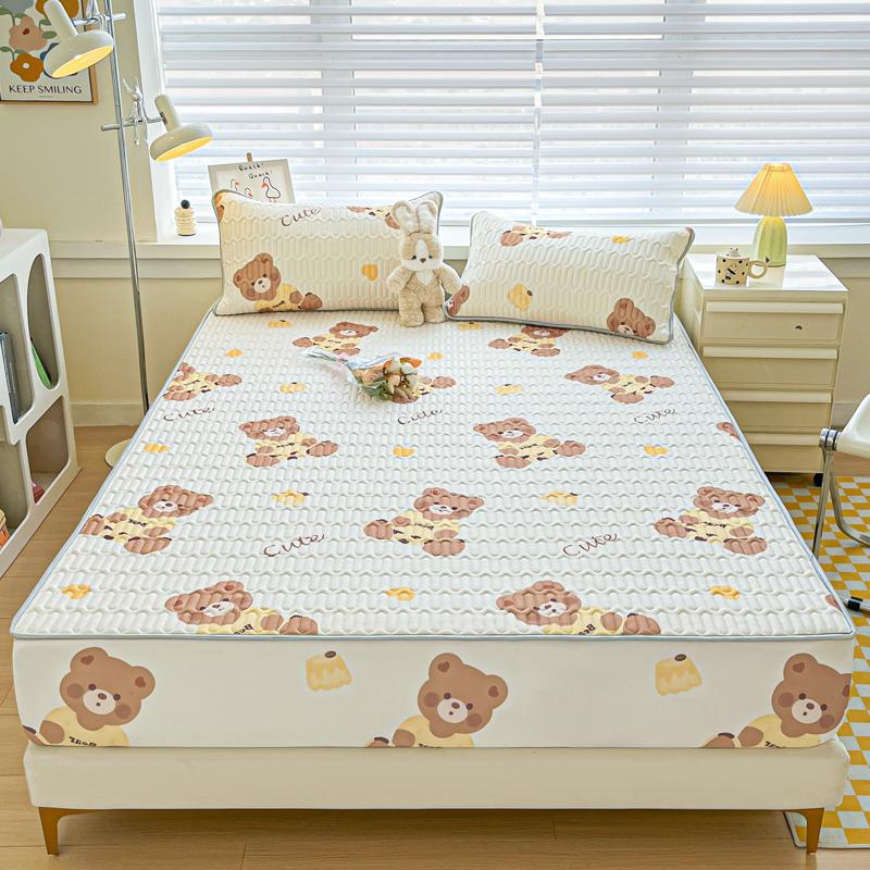 Bonenjoy Summer Mattress Cover Cooling Feel Bedspread Quilted Bed Cover Queen Size Bedsheet Fundas De Colchón (No Pillowcase)