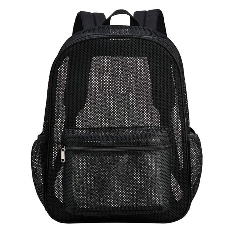 Beach Mesh Transparent Backpack Swim Bag