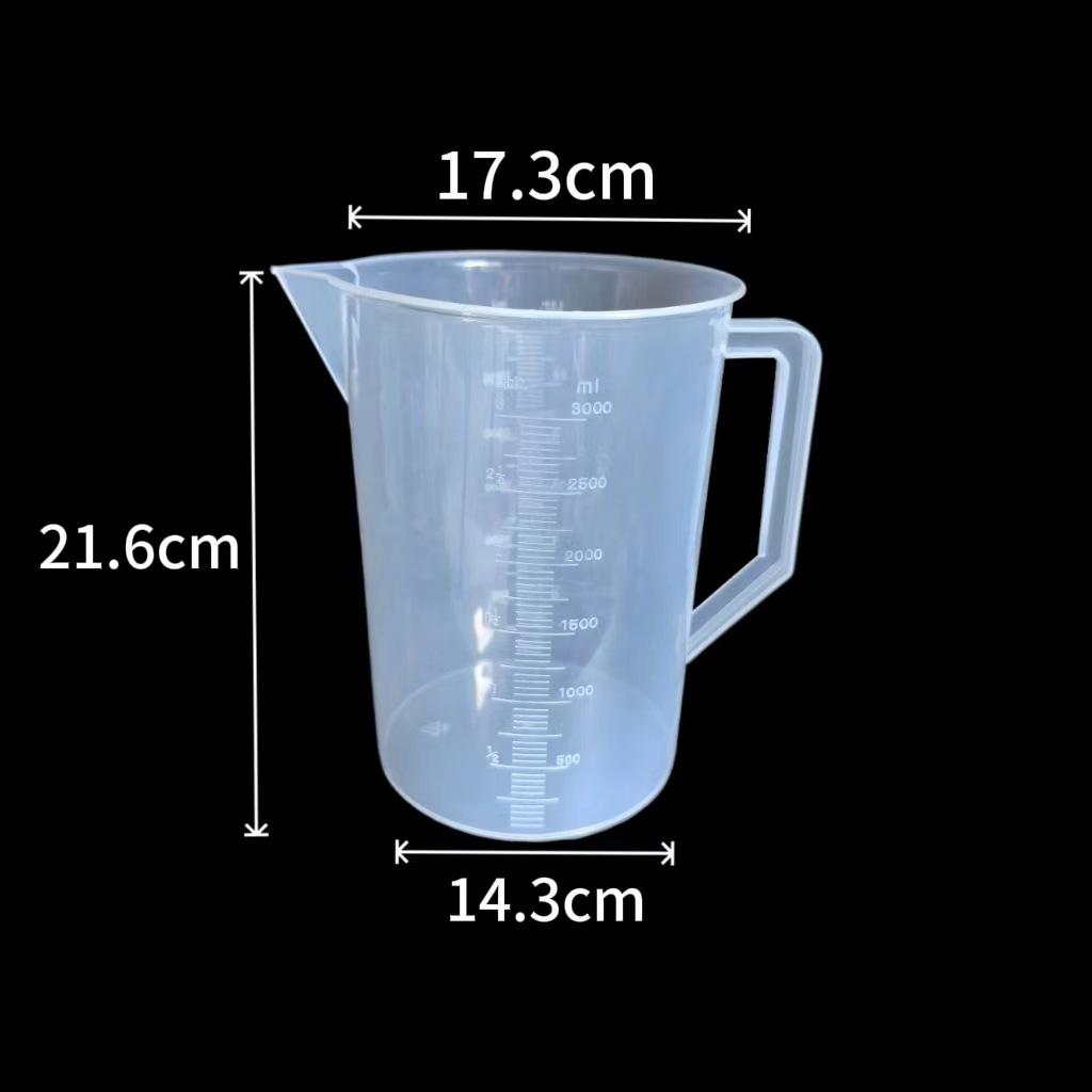 Transparent PP Measuring Beaker with Handle - Graduated Milliliter Cylinder, Thickened for Laboratory and Pesticide Use