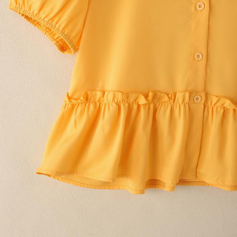 ZANZEA Kvinner Casual Rund Hals Sommer Kort Erm Bluse