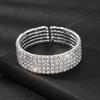Bridal bracelet gold and silver full diamond bracelet exaggerated crystal rhinestone bracelet elastic bracelet women