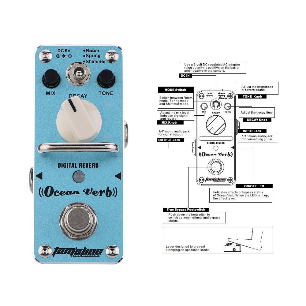 Toms Line Pedal Toms Line Digital Mini Effect Pedals Series Digital Reverb Pedal Ocean Verb [ ] AOV-3