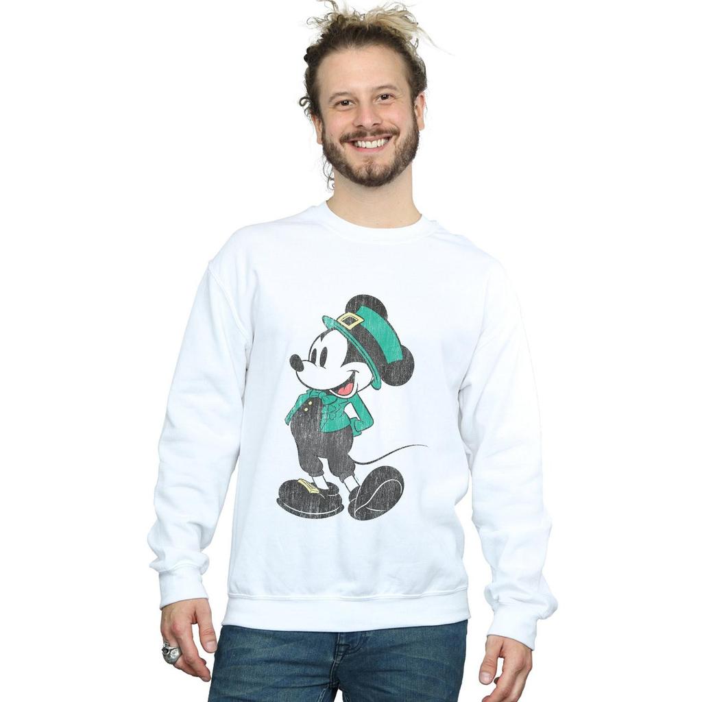 Disney Mens Mickey Mouse St Patrick Costume Sweatshirt