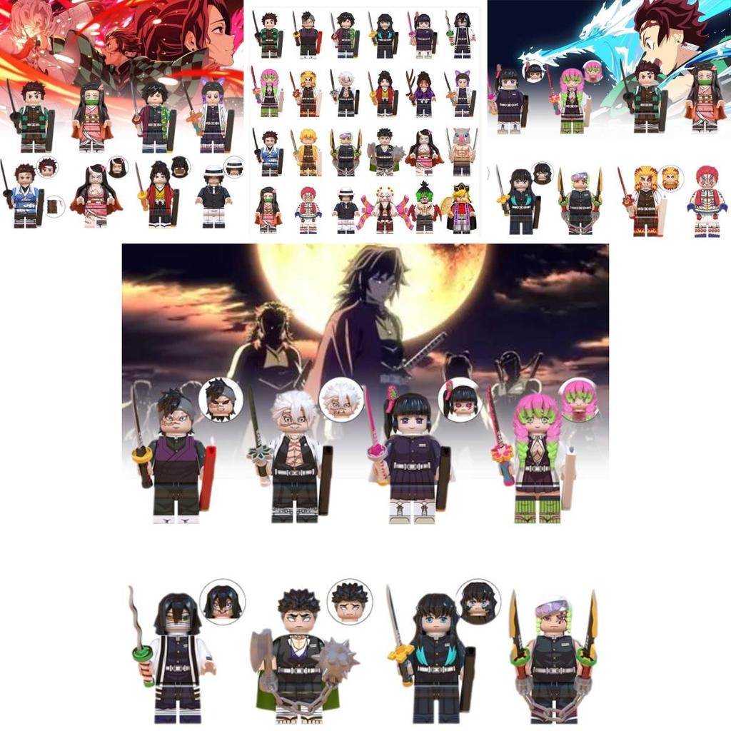 Prémiové kompatibilní stavebnice Demon Slayer Tanjiro Nezuko ABS plast