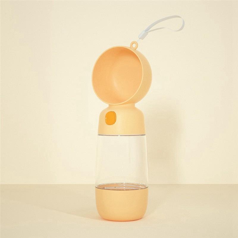 Good-2 In 1 Portable Food Grade Material Dog Cat Travel Pet Water Cup Bottle With Food Dispenser