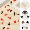 100pcs/bag Black/Red Safety Round Nose DIY Plastic   Eyes Safety Oval Nose   Eyes Animals Noses Accessories