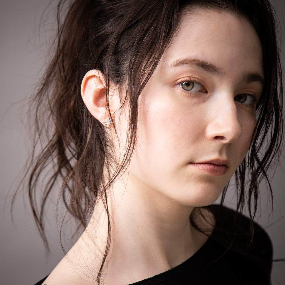 [ARTEMISKINGS] North Star Stud Earrings ak-ake0091 Silver Accessory Men's Women's Brand Jewelry Silver Stud Earrings Stud Earrings Silver 925