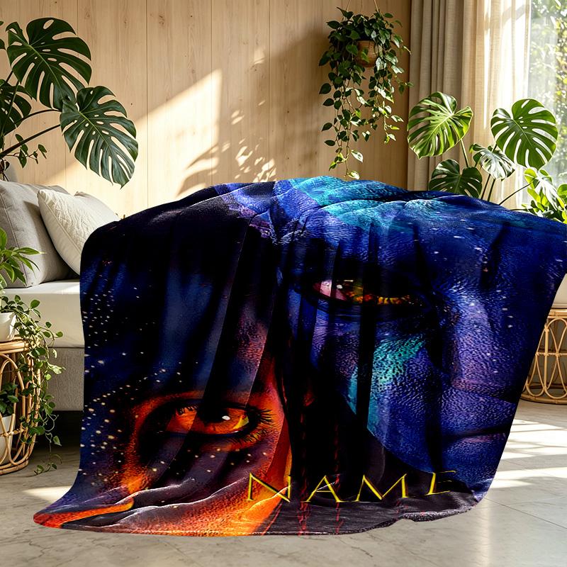 Custom Name Personalized Avatar Print Blanket, Home Decor, Bedroom, Sofa, Camping, Couch, Gifts for Birthday ChristmasEnthusiasts