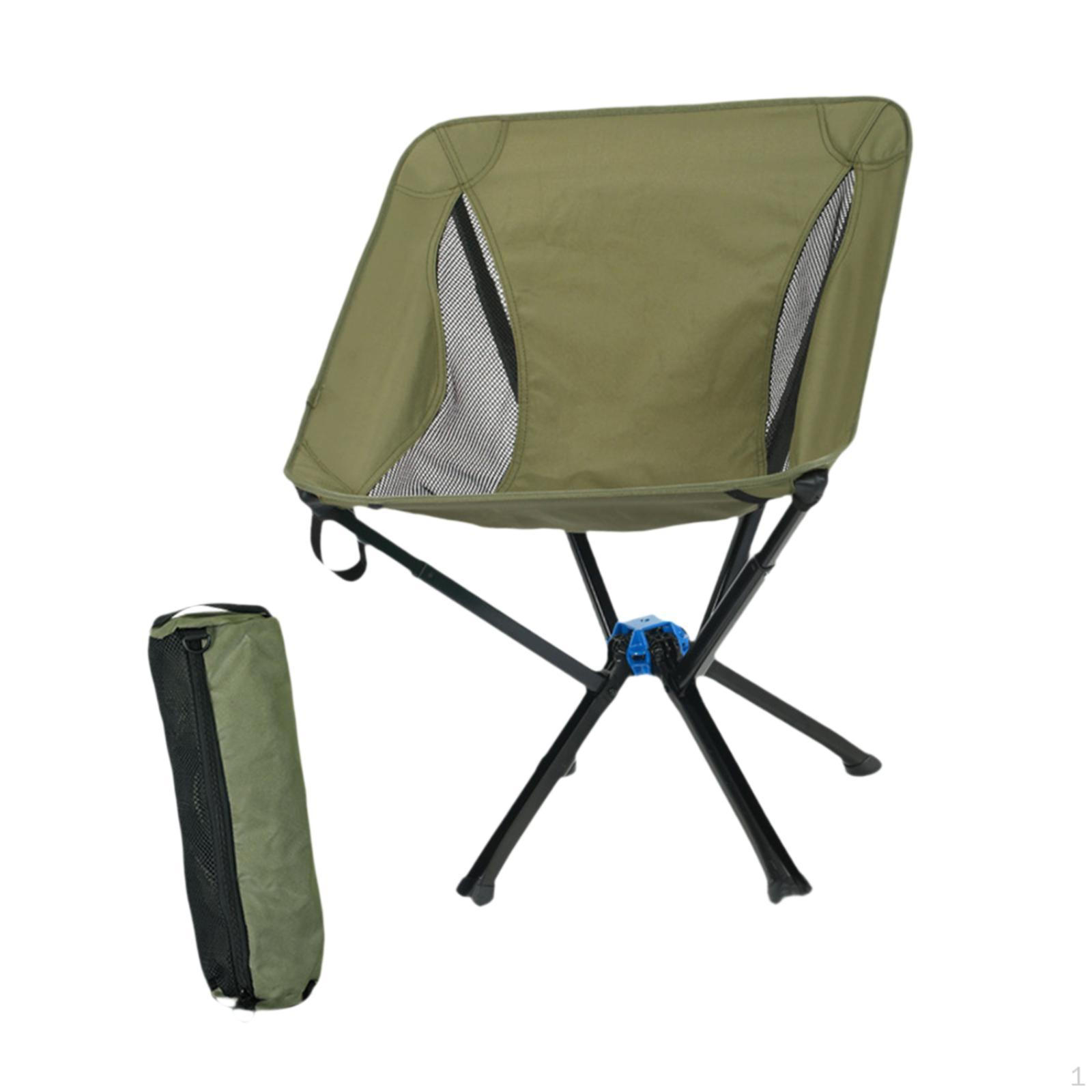 

Легкий пляжный стул для кемпинга с сумкой-органайзером, складная луна для рыбалки во дворе зелёный