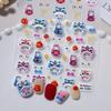 5D Embossed Lion Dance Cat Nail Stickers: Kitten Lucky Bag DIY Nail Art Decor Style AA.