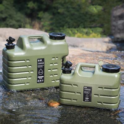 11L Camping Bucket Water Storage Large Capacity Portable Camp Water Bag with Detachable Faucet for Camping Fishing Picnic Hiking