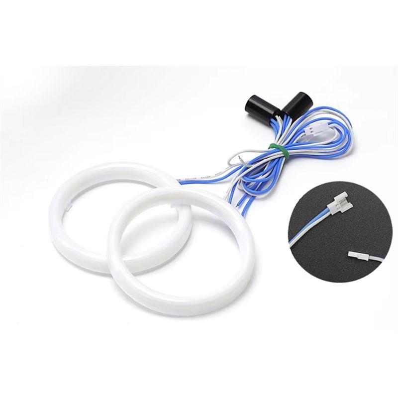 2 Stück Auto Halo Ring Engelaugen LED 60MM Weißes Licht Wasserdicht Signalleuchte Motorrad Auto Engelaugen 12V LED-Licht