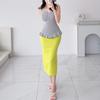 New Arrivals Open Run Women Slim Fit Multi Color H Line Long Skirt