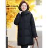 Women's Down Jacket Winter Mid To Long Style Mom Hooded Thick Warm White Duck Down Jacket