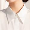 Brooch Pin, Cat Face Collar Clip with Sparkling Rhinestones, Easy No-Needle Installation Brooch for Shirts V-Neck Cardigans Scarves Embellishment