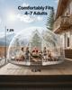 VEVOR Cupola Igloo da Giardino, 3,6 x 2,2 m Tenda a Bolla Trasparente da Esterno per 4-7 Persone, Serra Geodetica a Cupola Resistente alle Intemperie con Finestra