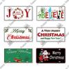 Putuo Decor Merry Christmas License Plate Tin Sign Plaque Metal Vintage Poster for Home Bar New Years Navidad Gift Wall Decor