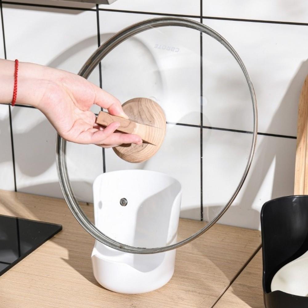 Heat-Resistant Spoon Holder Plastic Pot Lid Storage Rack Practical Spatula Holder Dinning Table