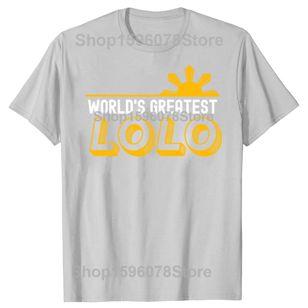 Funny Worlds Greatest Lolo Filipino T Shirts Cotton Streetwear Short Sleeve Mens Fashion Casual Loose Oversized T Shirt
