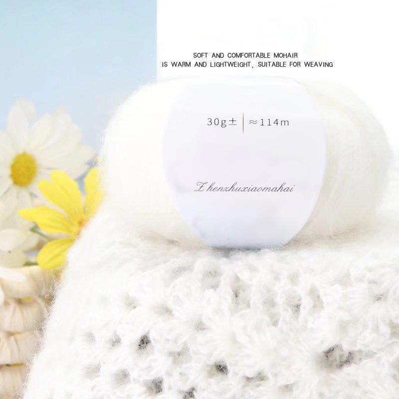 30g/ball Cashmere Wool Handmade Mohair Yarn Scarf Thick Thread Crafts South African Pony Mohair DIY Pearl Sweaters
