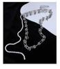 Spicy Girl Trend Patchwork Chain Tassel Zircon Choker: Cool European and American Collarbone Necklace P032
