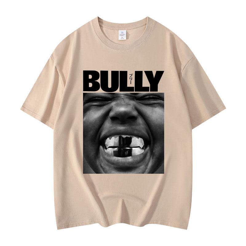 Rapper Kanye West Bully Graphic T Shirts Fashion Hip Hop Vintage Short Sleeve Tshirts Unisex Women Casual Loose Cottotn Tshirt