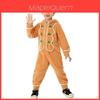 Christmas Gingerbread Cosplay Pajamas And Apron For Kids With Zipper Closure For Holiday Sleepwear
