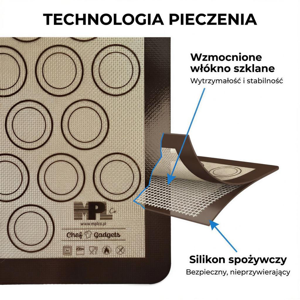 SILICONE BAKING MAT DOUGH MAT 40x30 CM REUSABLE