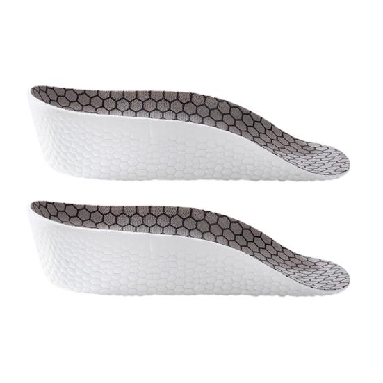 Inner Heightening Insole 2-4cm Lift Pads Soft Cushioned & Breathable with Odor Control, Non-Slip Design 3/4 Length Invisible Lift Pads for Sneakers &