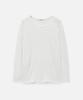 DRAW FIT Silket Cotton U-Neck Long Sleeve T-Shirt [White]