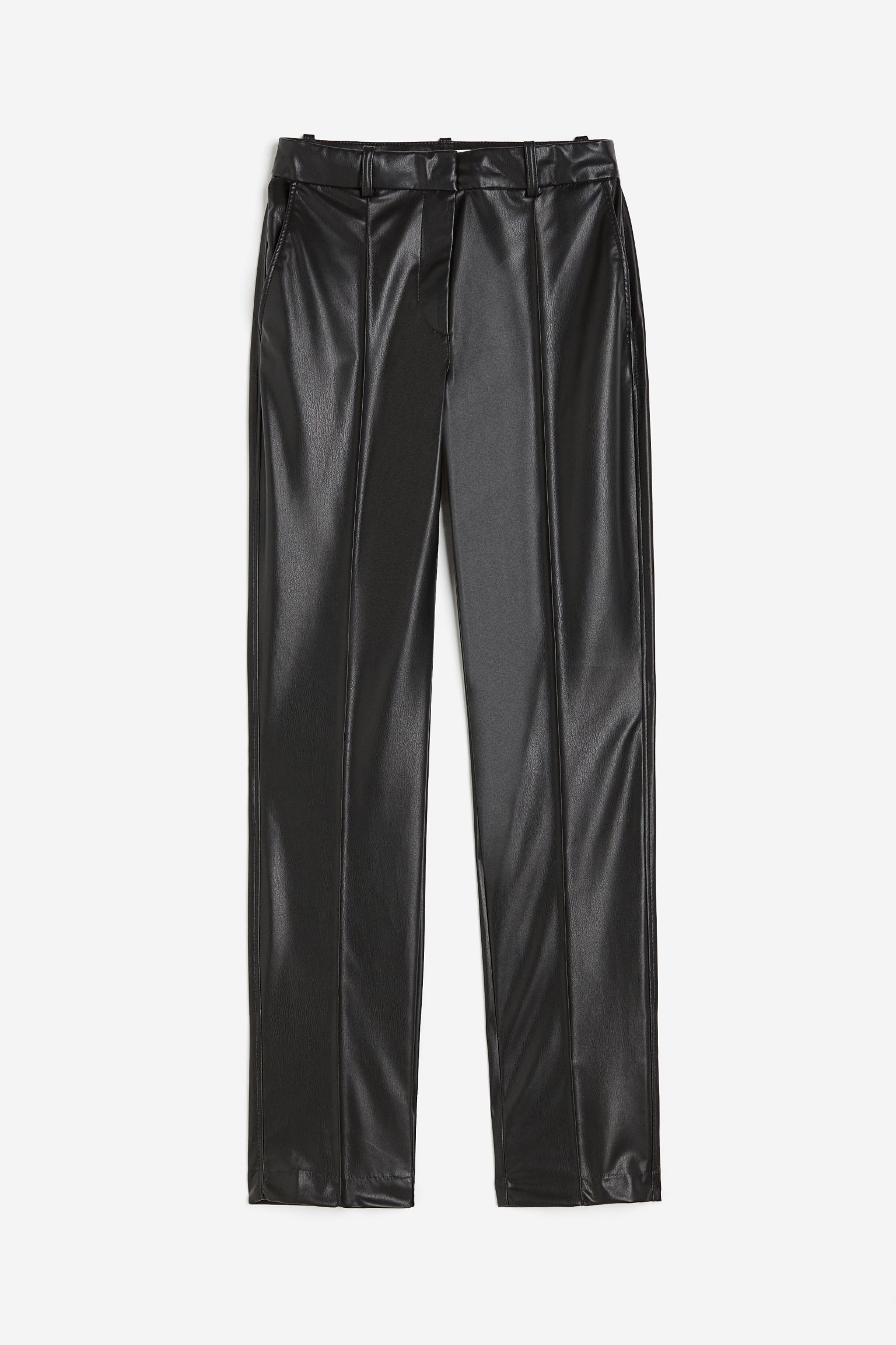 

Slim coated trousers