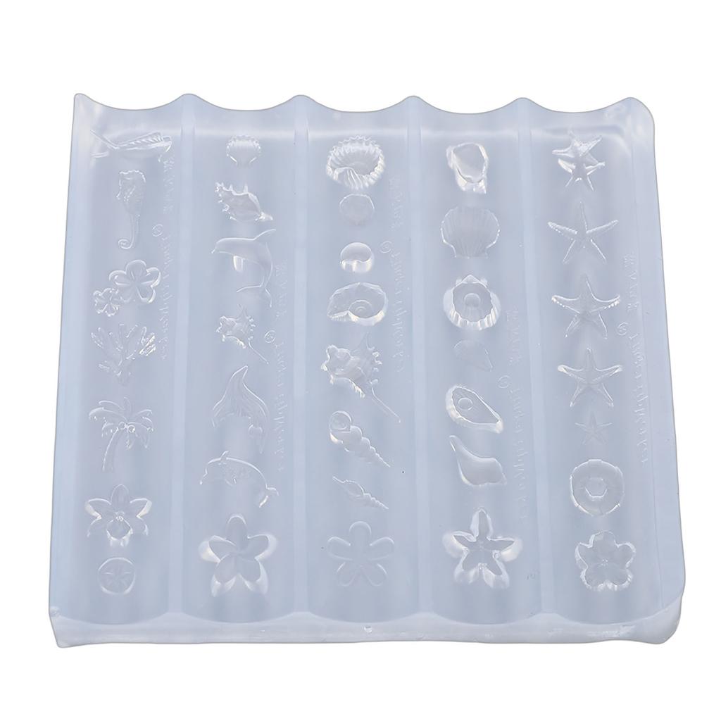 Silicone 3D Nail Mold Reusable Clear Flexible Nail Art Carving Template for Resin   Crafts