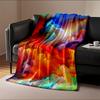 Vibrant Abstract Skyburst for All Seasons Blanket Lunch Break Throw Gift