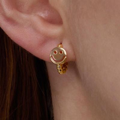 [LOMET] 14K GF Noi Smile One-Touch Earrings_MJ5014BFE