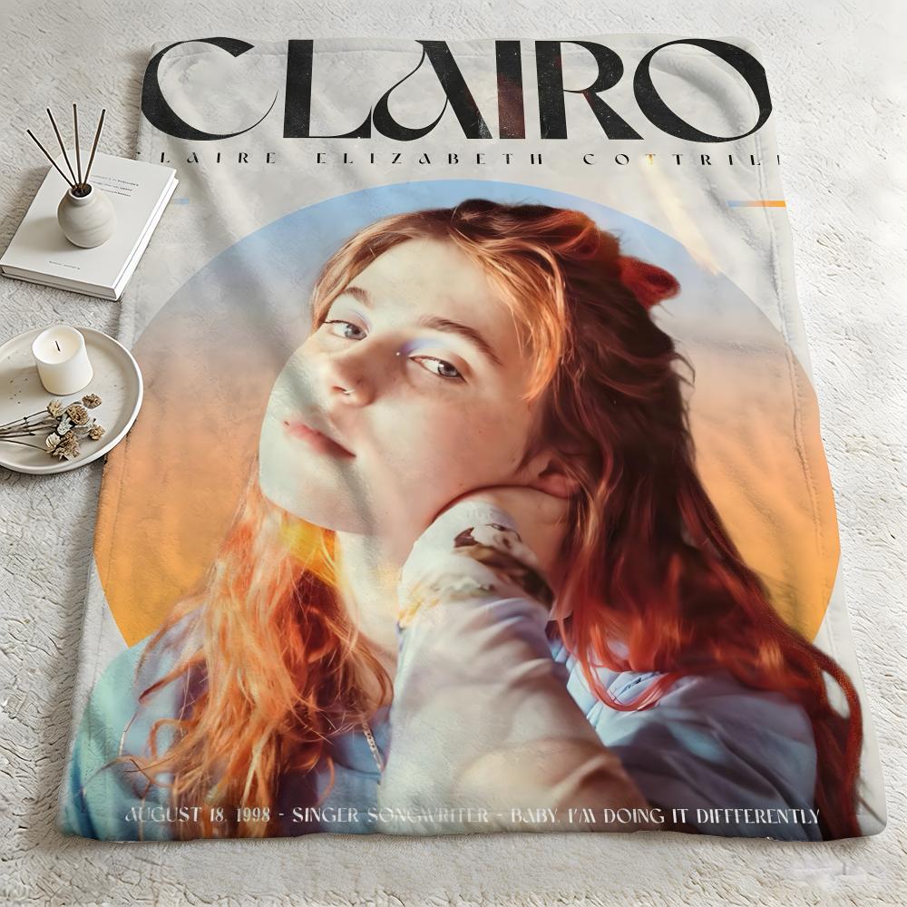 music CClairoo Throw Warm Soft Flannel Blanket Multiuse for Sofa Bed Camping Travel Nap