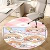 Chibi Character Chair Mat - Round Carpet for Home Decor