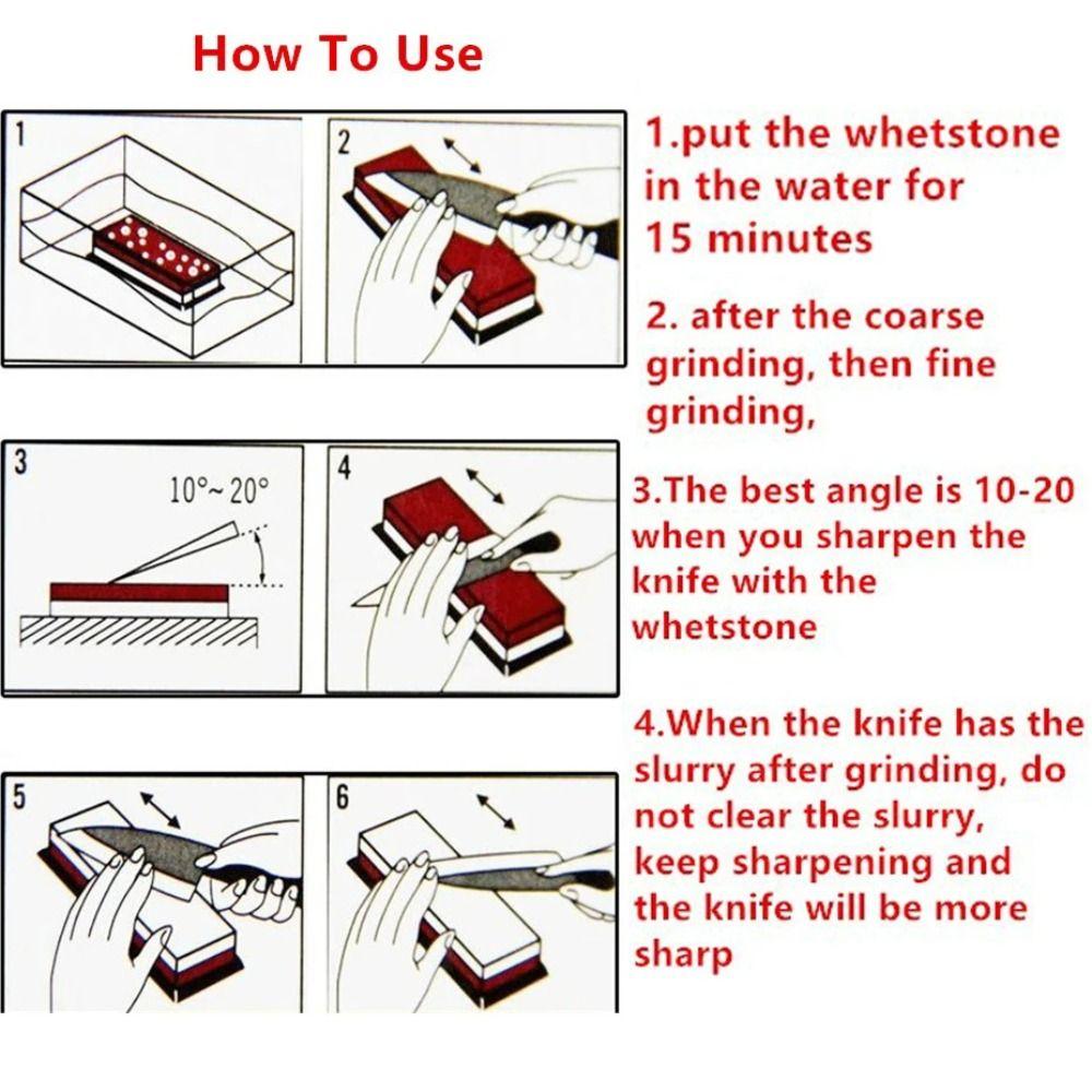 Grit 1000/6000 Whetstone Dual Side Professional Sharpener Kitchen Grinding Stone Kitchen Tool