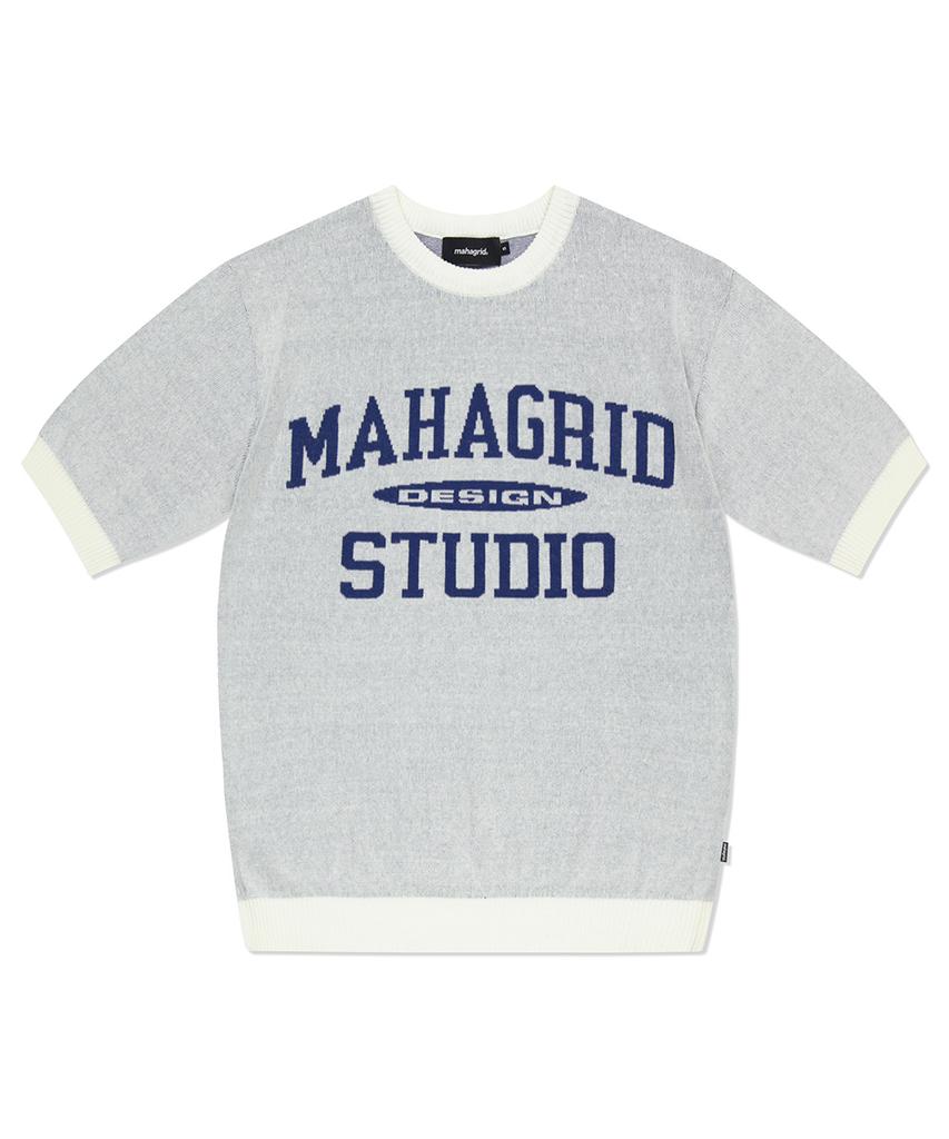 MAHAGRID College Logo Half Knit Ivory(Mg2Dmmk601A)