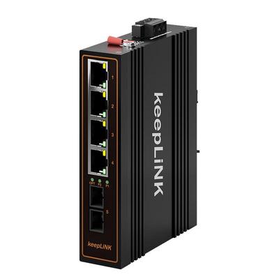 keepLINK KP-9000-45 Industrial POE Ethernet Switch & Fiber Optic Transceiver