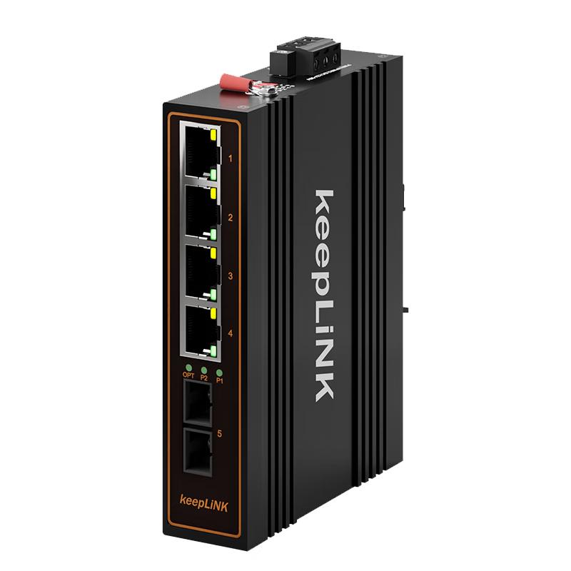 keepLINK KP-9000-45 Industrial POE Ethernet Switch & Fiber Optic Transceiver
