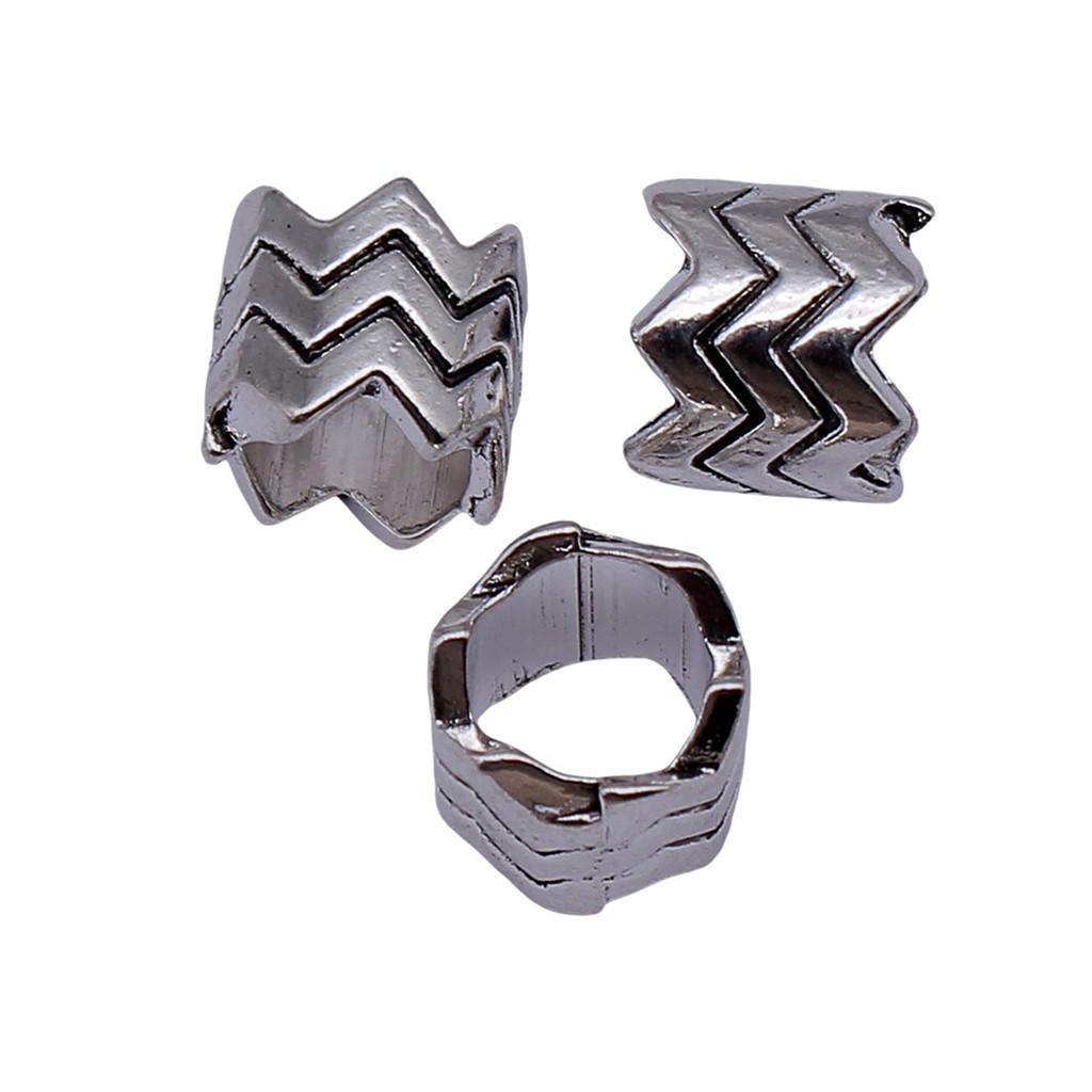 Vintage Floral Pattern Cylinder Beads Antique Style Large Hole Spacers For DIY