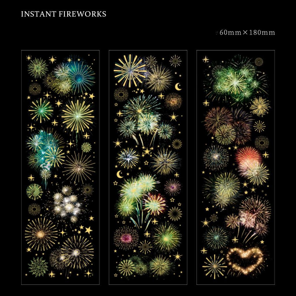 Flat Stickers Are As Gorgeous As The Day Series of Fireworks Theme Hand Account Bottoming Decorative Material Stickers