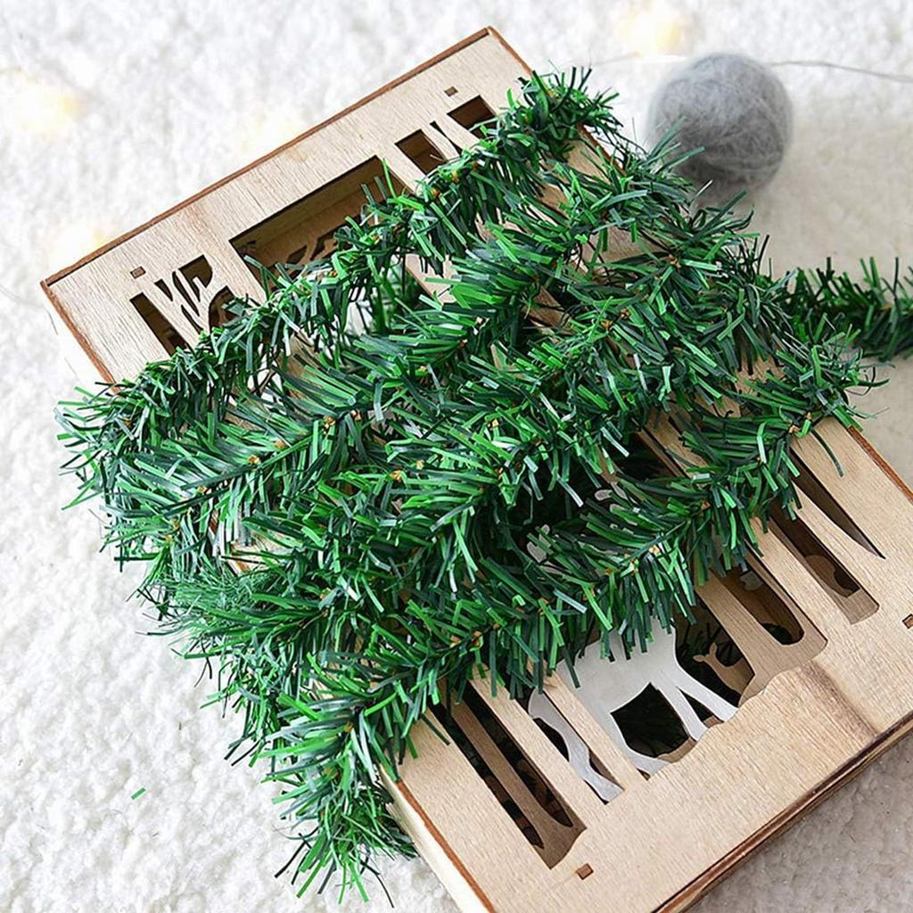 Simulation Pine Needle Rattan Christmas Decorations, Christmas Tree Ring Accessories Venue Decoration