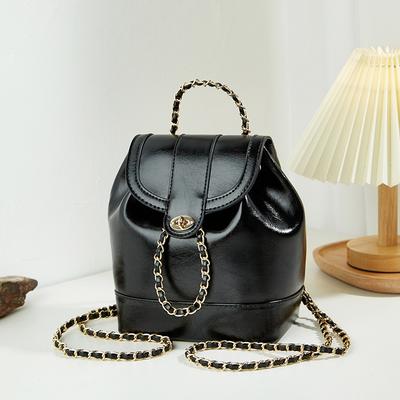 New Women's Bag Women's Trend Chain Backpack Versatile Fashion Handbag Bag Simple Solid Color Shoulder Bag