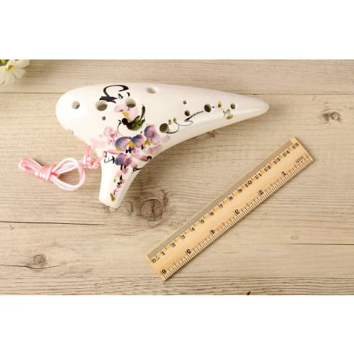 TNG Ocarina, Single, 12-Hole Alto C Key, Premium Wind Instrument, Made In Taiwan (Fuji Glaze)