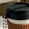 Coffee Clicker Fidget Toy 3D Printed Cup Clicker, Press for Focus Aid Stress Relief, Backpack Hanging Finger with Ball Chain